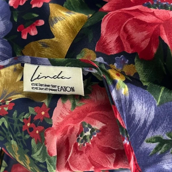 Vintage 90s Floral Slip Dress Linda for Eaton Spaghetti Straps - Picture 2 of 13